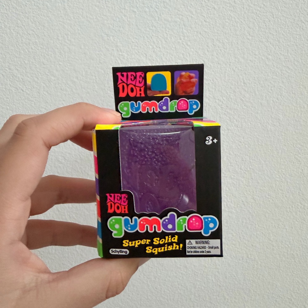 NeeDoh Gumdrop Super Solid Squish! Purple Gumdrop Toy
